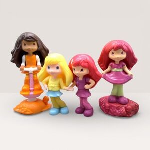 Strawberry Shortcake Mini Dolls Figures 4pc PVC Berry Bitty Girls 3.5"